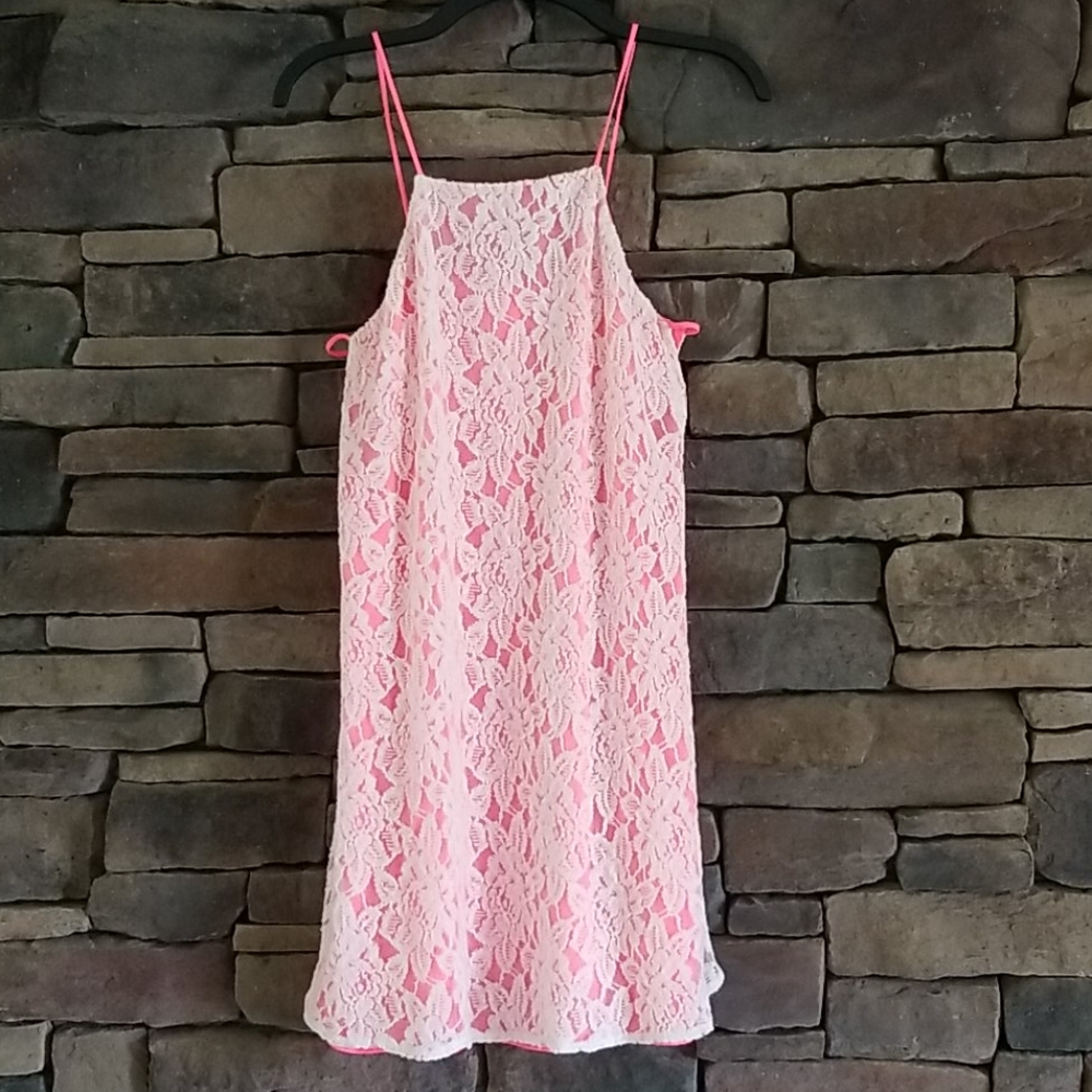 Anthropologie Lace Halter Dress
